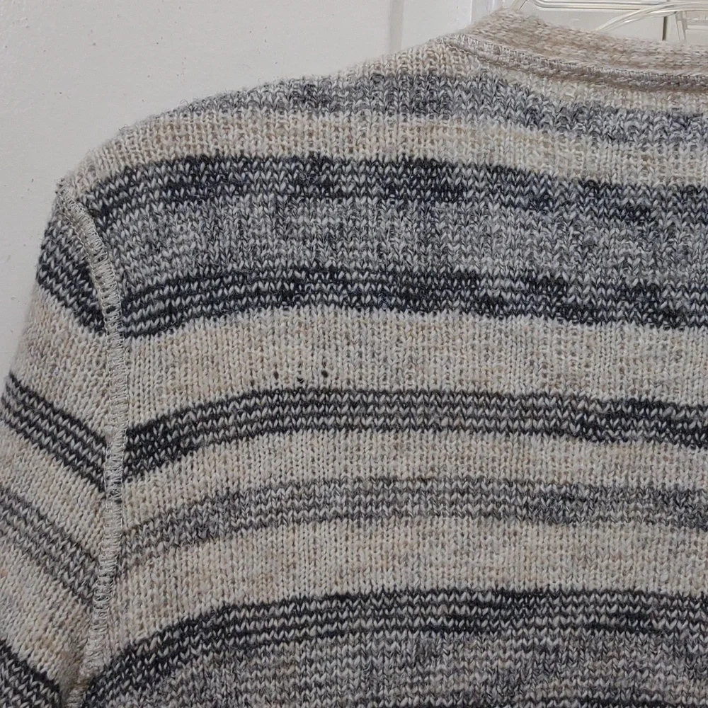 Lucky Brand Womens Tribal Aztec Black Ivory Gray Print Open Front Drape Cardigan - Picture 9 of 11